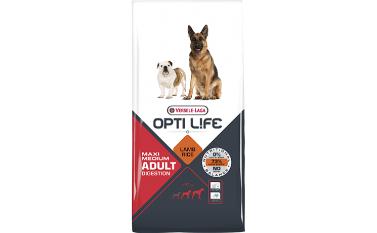 Opti Life - Adulto Digestion Medium & Maxi 12,5Kg